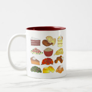 Soul Food Favourites Foodie Southern Cuisine Two-Tone Coffee Mug