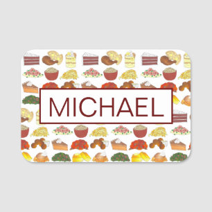 Soul Food Restaurant Cuisine Chicken Waffles Pie Name Tag