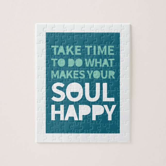 Soul Happy Inspirational Quotes Positive Monday Jigsaw Puzzle (Vertical)