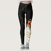 Black and Medium Blue Gradient Leggings