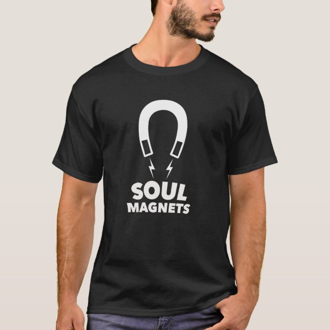 Soul Mags t-shirt with white logo (Front)