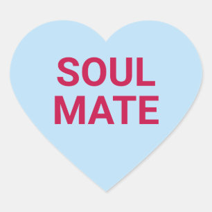Soul mate cute fun Valentine's Day conversation Heart Sticker