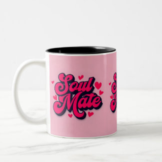 Soul Mate Mug – Cute Pink & Red Love Coffee Cup
