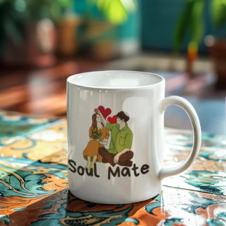 Soul Mate Mug – Romantic Coffee Cup for Couples"