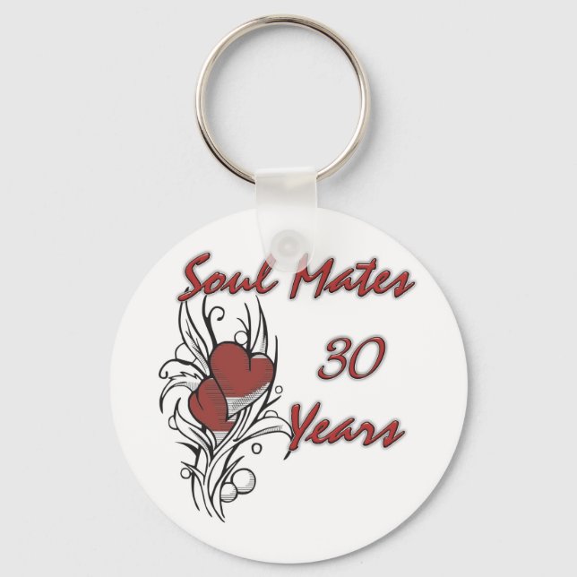 Soul Mates 30 Years Key Ring (Front)