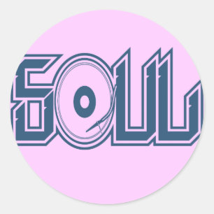 Soul Music Classic Round Sticker