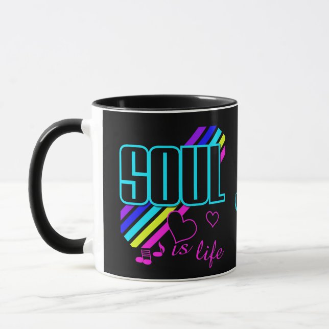 Soul Music custom text mug (Left)