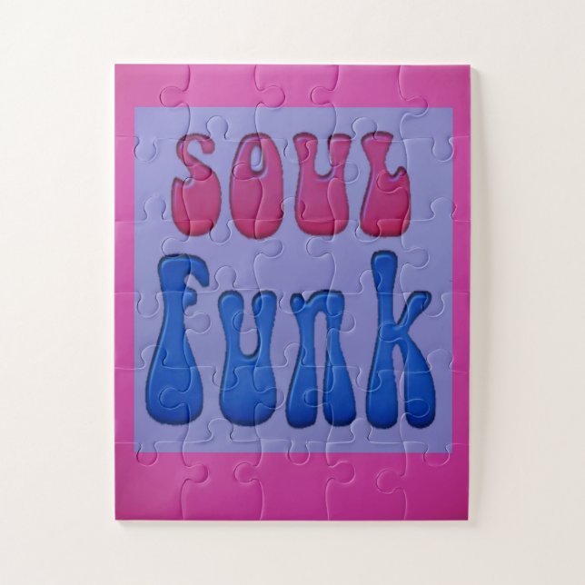 Soul Music Funky words graphics Jigsaw Puzzle (Vertical)