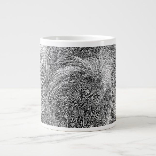 Soul of a Spinone – Artistic Linework Mug (Front)