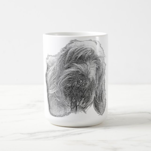 Soul of a Spinone – Artistic Linework Mug (Center)