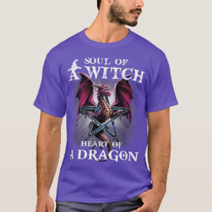 Soul Of A Witch Heart Of A Dragon Tee Funny