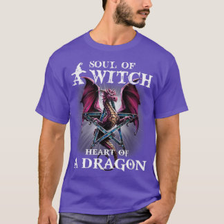 Soul Of A Witch Heart Of A Dragon Tee Funny 