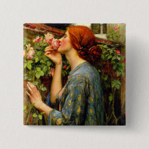 Soul of the Rose John William Waterhouse 15 Cm Square Badge
