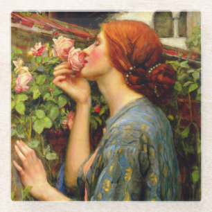 Soul of the Rose John William Waterhouse Glass Coaster