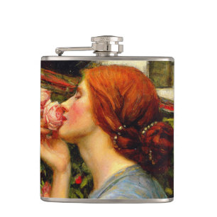 Soul of the Rose John William Waterhouse Hip Flask