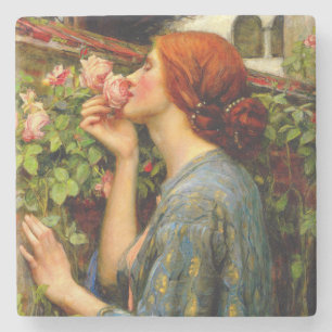 Soul of the Rose John William Waterhouse Stone Coaster