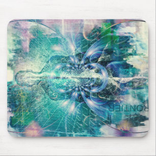 Soul or aura and binary code mouse pad