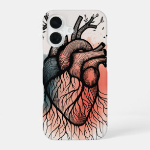 Soul Roots: Heart & Tree Minimalist iPhone 16 Case