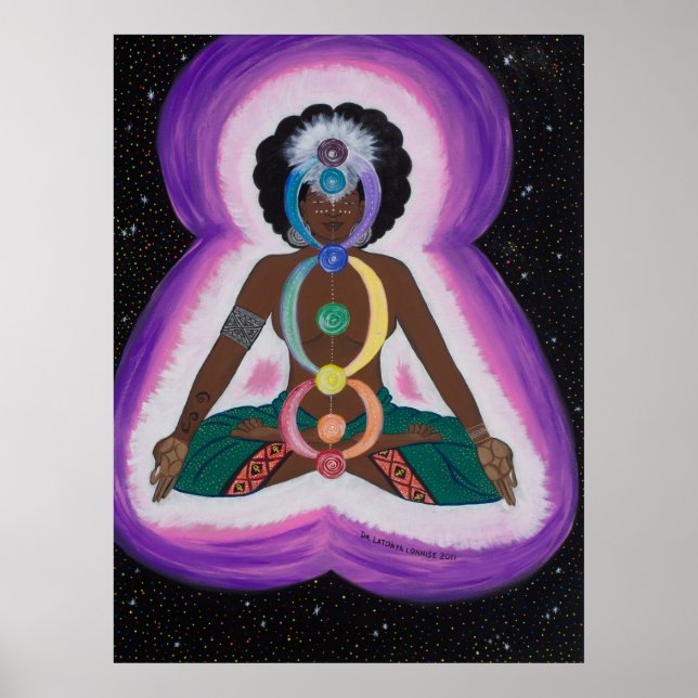 Soul Sista Meditating on the Chakras Poster (Front)