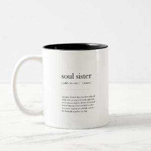 soul sister Definition Meaning Dictionary Art Deco Two-Tone Coffee Mug