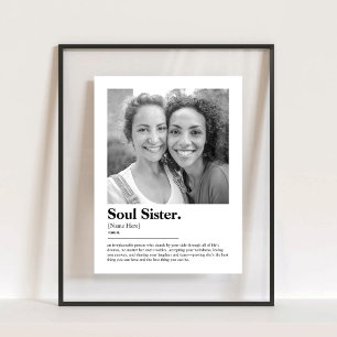 Soul Sister Dictionary Definition with Photo Acrylic Sign