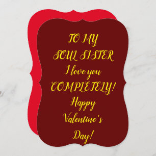Soul Sister Flat Valentine's Day Card