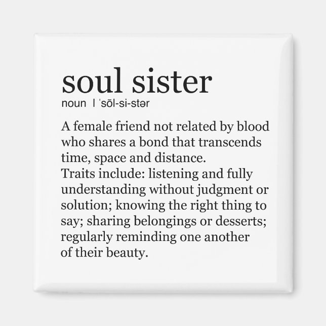 Soul Sister Gifts Magnet (Front)