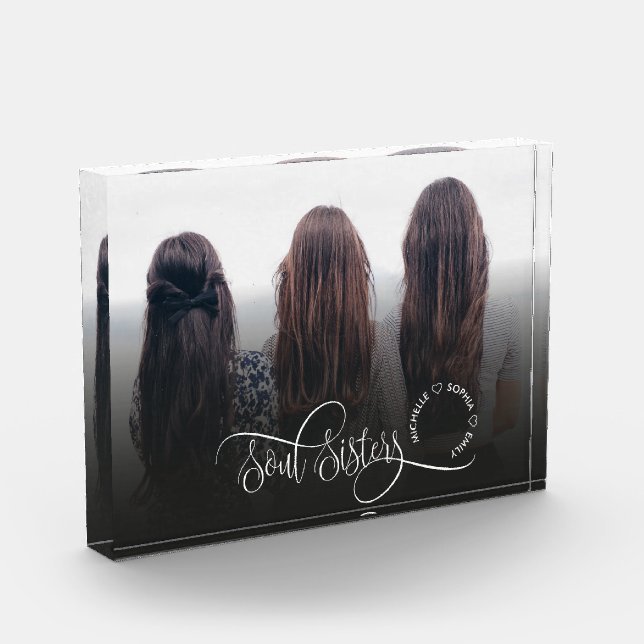 Soul Sisters Cute Modern Photo Best Friends Gift (Left)