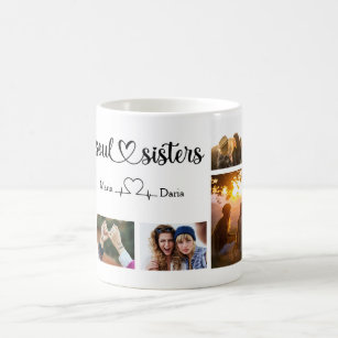 Soul Sisters Script Gift For Friends Photo Collage Coffee Mug