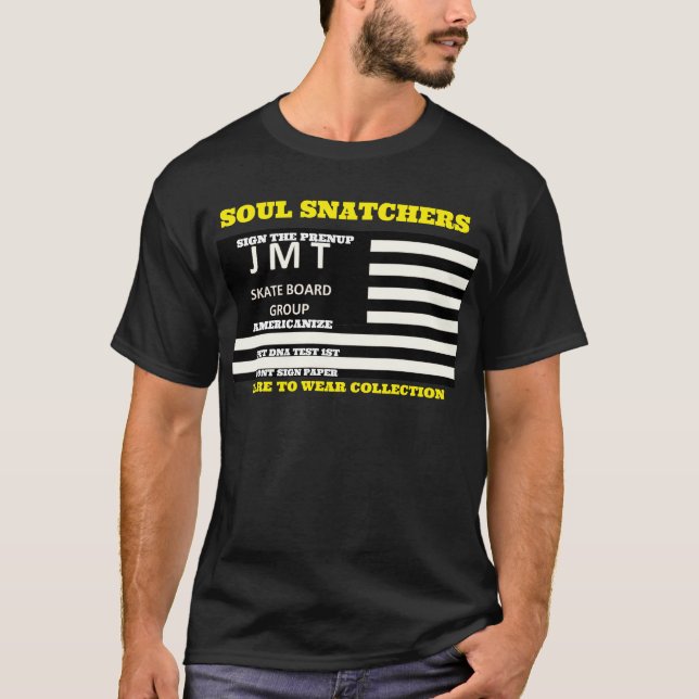 SOUL SNATCHERS. Basic Dark T-Shirt (Front)