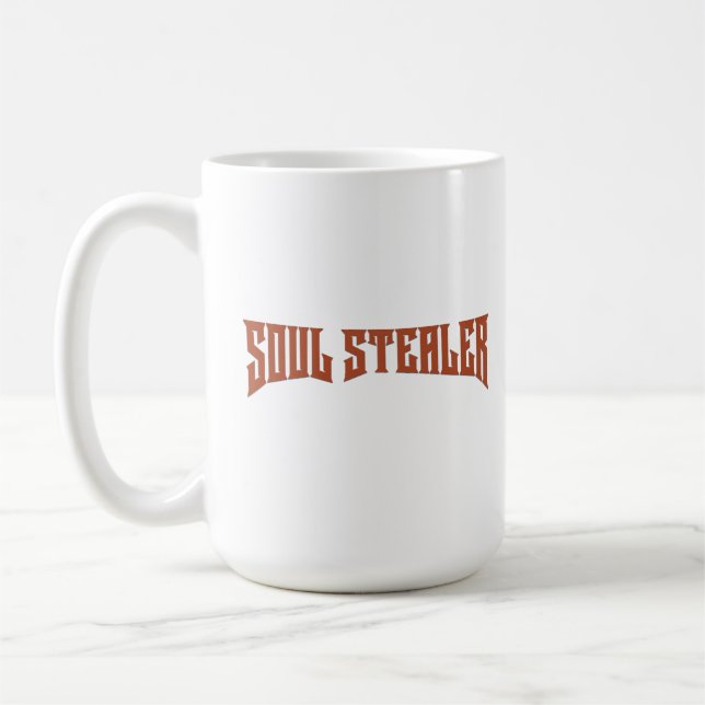 Soul Stealer Heavy Metal Typography Coffee Mug (Left)