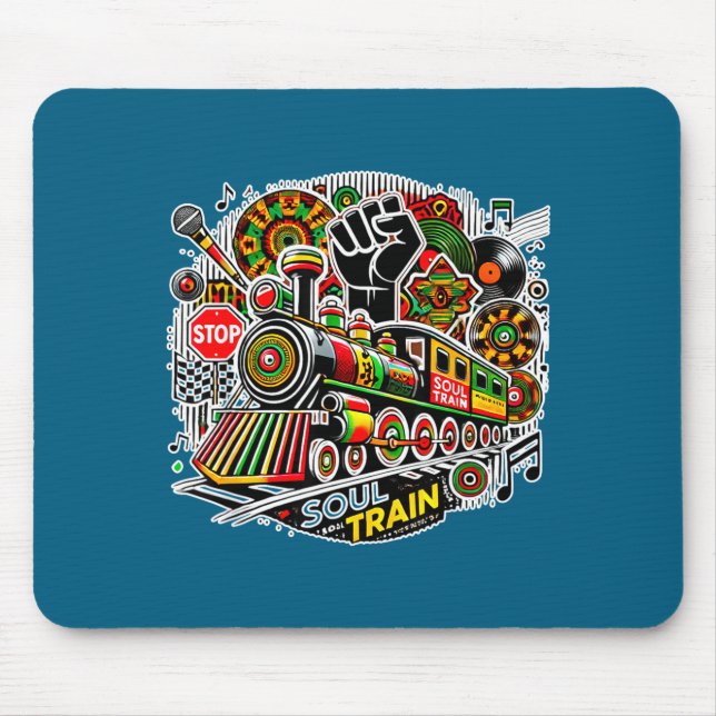 Soul Train African American Melanin Africa Black H Mouse Pad (Front)