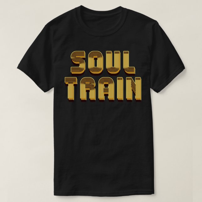 Soul Train Dark Gold Text T-Shirt (Design Front)