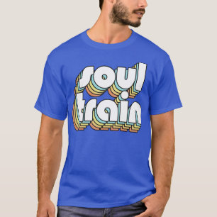 Soul Train Retro Rainbow Typography Faded Style T-Shirt