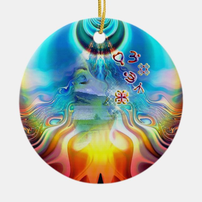 Soul Vibrations Ceramic Ornament (Front)
