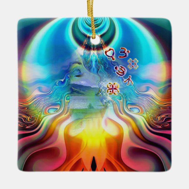 Soul Vibrations Floor Mat Ceramic Ornament (Front)