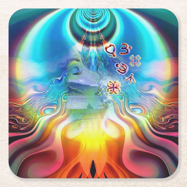 Soul Vibrations Square Paper Coaster (Front)