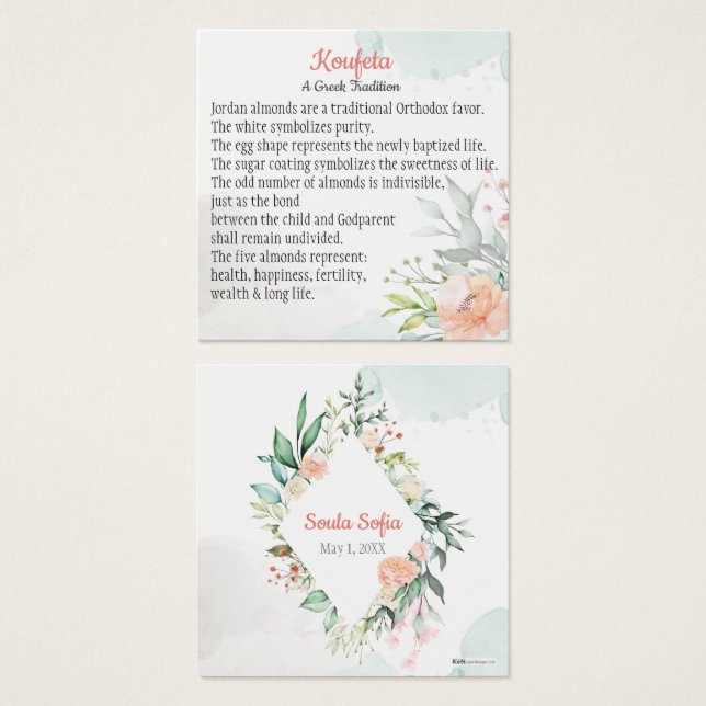 Soula Koufeta Card (Front & Back)