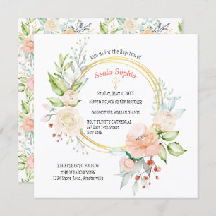 Soula Square Baptism Invitation