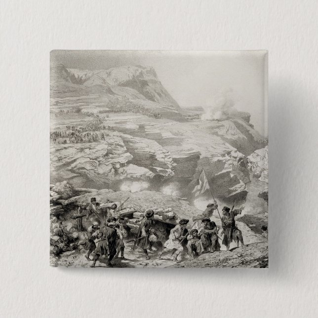 Soulak Pass at Akhati, Dagestan, plate 61 from a b 15 Cm Square Badge (Front)