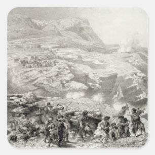 Soulak Pass at Akhati, Dagestan, plate 61 from a b Square Sticker