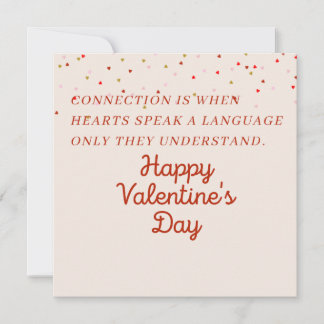 Soulful Heart Connection Quote Valentine's day  Holiday Card