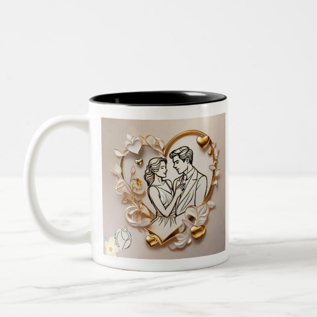 "Soulful Heart Emotions" Two-Tone Coffee Mug (Left)