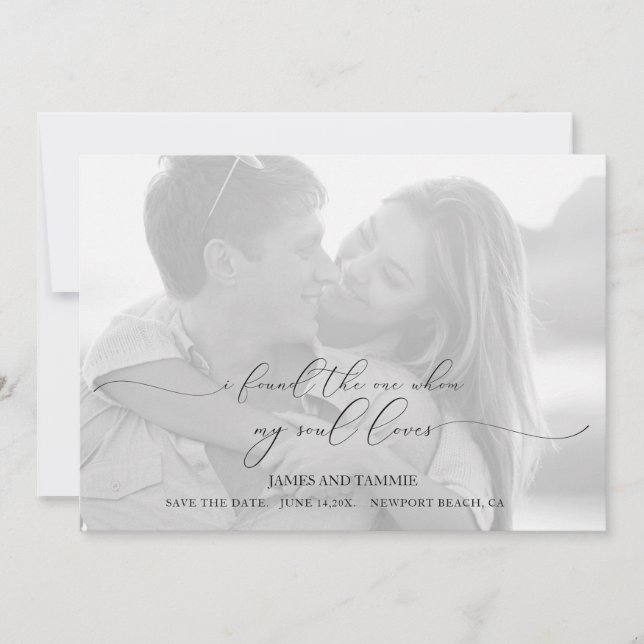 Soulful Love Save the Date Card (Front)