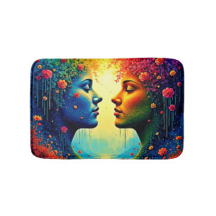 Soulful Rainbow Connection Design Bath Mat
