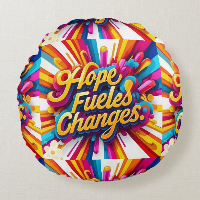 "Soulful Revival" Round Cushion (Front)