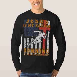 Soulful Strides: Jesus is my Saviour, Running is m T-Shirt