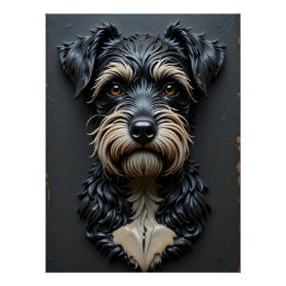 Soulful Terrier Relief Poster