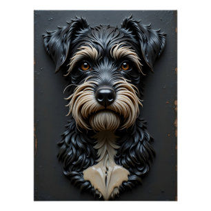Soulful Terrier Relief Poster