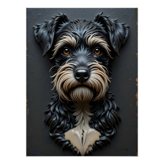 Soulful Terrier Relief Poster